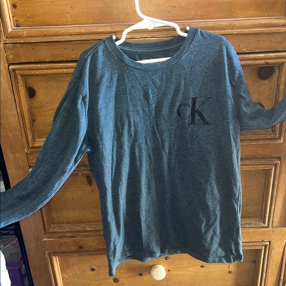 Calvin Klein Kids Charcoal Long Sleeve Tee - Picture 1 of 2